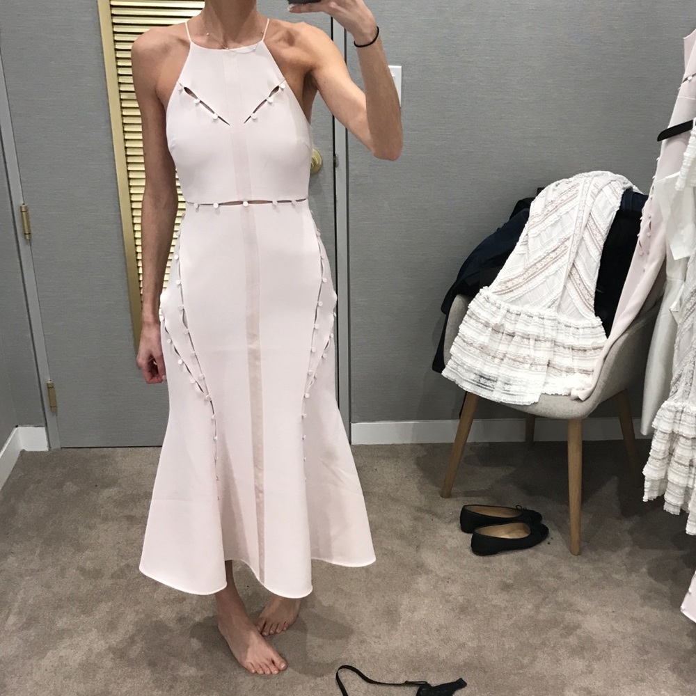Pale pink Cinq a Sept midi length dress